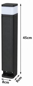 BRILAGI - Lampă de exterior cu 2 prize SCHUKO PILLAR 1xG9/11W/230V IP44 neagră