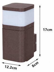 BRILAGI - Lampă de perete pentru exterior cu priză SCHUKO PILLAR 1xG9/11W/230V IP44 maro