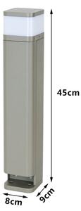 BRILAGI - Lampă de exterior cu 2 prize SCHUKO PILLAR 1xG9/11W/230V IP44 gri