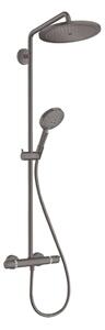 Hansgrohe Croma Select S - Set de duș Showerpipe 280 cu termostat, crom negru periat 26890340