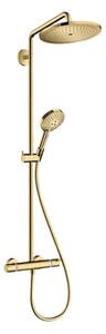 Hansgrohe Croma Select S - Set de duș Showerpipe 280 cu termostat, EcoSmart, auriu lucios 26891990