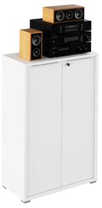 Comoda RIOMA TYP 09, DTD laminat/alb, 75x38x112,2 cm