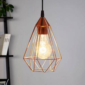 Tarbes lampă suspendată, o sursă, 17,5cm, cupru