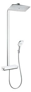 Hansgrohe Raindance Select E - Set de duș Showerpipe 360 cu termostat, EcoSmart 9 l/min, alb/crom 27286400