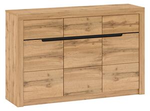 Comoda TORONTA, stejar wotan, DTD laminat/MDF, 148x40x96 cm