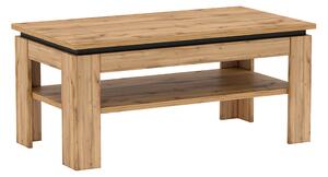 Masuta de cafea TORONTA T, stejar, DTD laminat, 120x60x45 cm