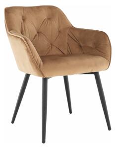 Fotoliu de design, material textil Velvet maro, BERILIO