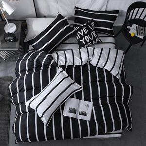 (1+1 GRATIS) Lenjerie de pat DUBLU, model cu 2 FETE, cu 4 PIESE din BUMBAC SATINAT SUPERIOR (cod SA-491)