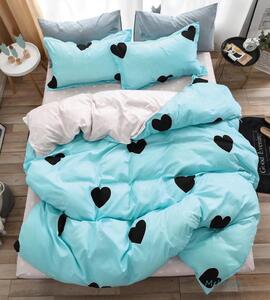(1+1 GRATIS) Lenjerie de pat DUBLU, model cu 2 FETE, cu 4 PIESE din BUMBAC SATINAT SUPERIOR (cod SA-249)
