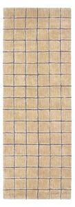 Covor tip traversă chihlimbar țesut manual din lână 80x230 cm Mosaic Amber – Lorena Canals