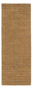 Covor tip traversă galben ocru țesut manual din lână 80x230 cm Mosaic Ochre – Lorena Canals