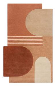 Covor teracotă țesut manual din lână 150x240 cm Lozenge Terracotta – Flair Rugs
