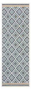 Covor pentru exterior și interior galben/albastru 80x230 cm Zia Trellis – Flair Rugs