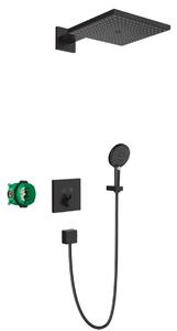 Hansgrohe Raindance E - Set de duș 300 cu termostat ShowerSelect încastrat, negru mat 27939670