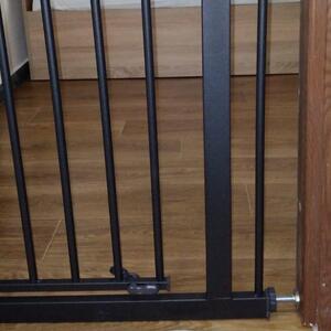 Poarta de siguranta pentru scari sau usi, 76-80 cm, siguranta dubla, Diverse culori Negru