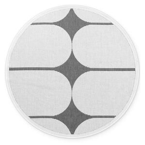 Covor pentru exterior și interior alb-negru rotund ø 160 cm Duet Bowen – NORTHRUGS