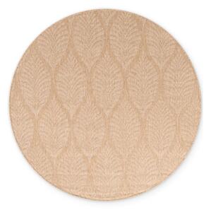 Covor pentru exterior și interior bej/fildeș rotund ø 160 cm Duet Liora – NORTHRUGS