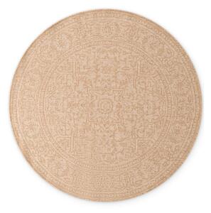 Covor pentru exterior și interior bej/fildeș rotund ø 160 cm Duet Kona – NORTHRUGS