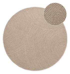 Covor bej țesut manual rotund din lână ø 150 cm Calmio – Hanse Home