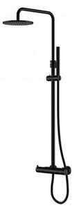 Steinberg 100 - Set de duș cu termostat, diametru 200 mm, negru mat 100 2721 S