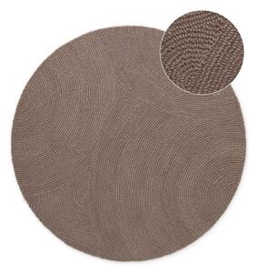 Covor taupe țesut manual rotund din lână ø 150 cm Calmio – Hanse Home