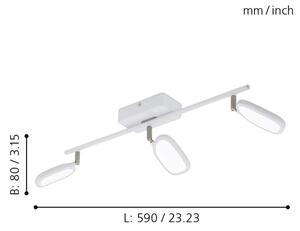 Eglo 97693 - Spot LED RGB PALOMBARE-C 3xLED/5W/230V