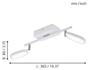 Eglo 97692 - Spot LED RGB PALOMBARE-C 2xLED/5W/230V