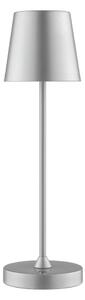 Brilliant - Lampă de birou LED reîncărcabilă, dimabilă, cu control tactil ELORA LED/2,5W/5V 2700K IP44 argintiu