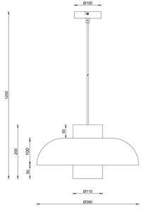 Globo 15755SA - Pendul LOWE pe cablu, 1xE27/60W/230V