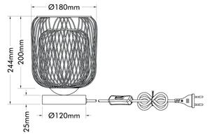 Lampă de masă Globo DICHTI 15965T, 1xE27/40W/230V
