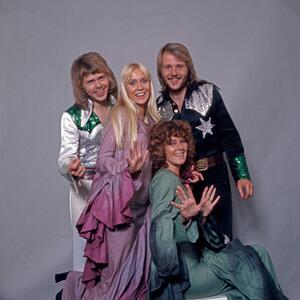 Fotografie Studio shot of Swedish pop group ABBA, Germany 1970s