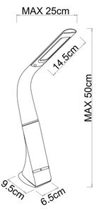 Globo 58337B - Lampă de birou LED SOPHIE, reîncărcabilă, cu reglaj tactil al luminozității, LED/5W/5V 2200 mAh