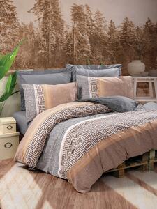 Lenjerie pat dublu bumbac 100% ranforce, Cotton Box, Vertu Anthracite