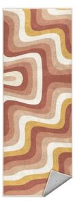 Covor tip traversă galben ocru-roz prăfuit lavabil 60x230 cm Creamy Strawberry Swirl – Mila Home