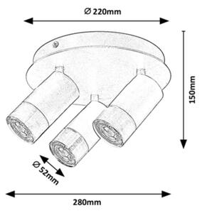 Spot ZIRCON 3xGU10/5W/230V Rabalux 5071