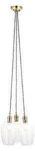 Endon 120648 - Lustră suspendată pe cablu 3xE27/10W/230V, alamă