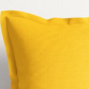 Goldea față de pernă cu tiv decorativ loneta - galben intens 60 x 60 cm