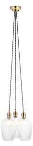 Endon 120656 - Lustră suspendată pe cablu 3xE27/10W/230V alamă