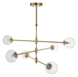 Endon 114039 - Lustru pe tijă 6xG9/3,2W/230V auriu