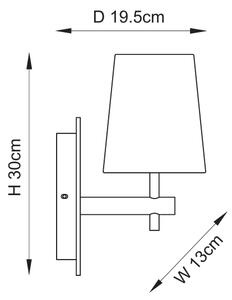 Endon 114200 - Aplică de perete 1xE14/7W/230V bej/auriu