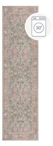Covor tip traversă verde deschis lavabil 60x230 cm Una Floral – Flair Rugs
