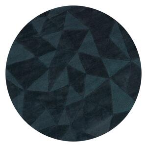 Covor albastru-verde țesut manual rotund din lână ø 160 cm Shard Teal – Flair Rugs
