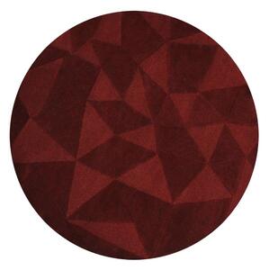 Covor burgundy țesut manual rotund din lână ø 160 cm Shard Red – Flair Rugs