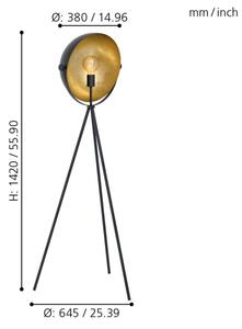 Eglo 98458 - Lampadar DARNIUS 1xE27/40W/230V