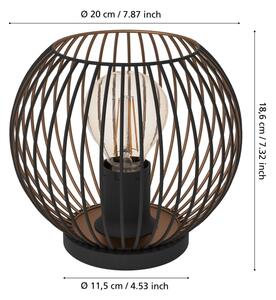 Eglo 901872 - Lampă de masă ALMANZORA 1xE27/60W/230V neagră