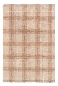 Covor roz deschis lavabil, țesut manual din bumbac 90x120 cm Tartan Rose – Lorena Canals