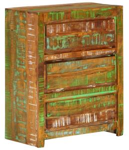 Dulap cu sertar, multicolor, 60x33x75 cm, lemn masiv reciclat