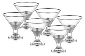 Set 6 cupe pentru inghetata GLM0028, sticla 100%, 9x8x8 cm