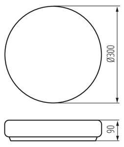 Plafonieră pentru baie PERAZ 1xE27/60W/230V d. 30 cm IP44 Kanlux 8812