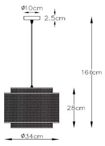 Lustră pe cablu ORRIN 1xE27/60W/230V Lucide 02404/01/30